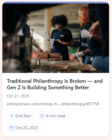 Article Bookmark Card