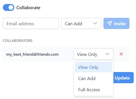 Collaborating on a collection