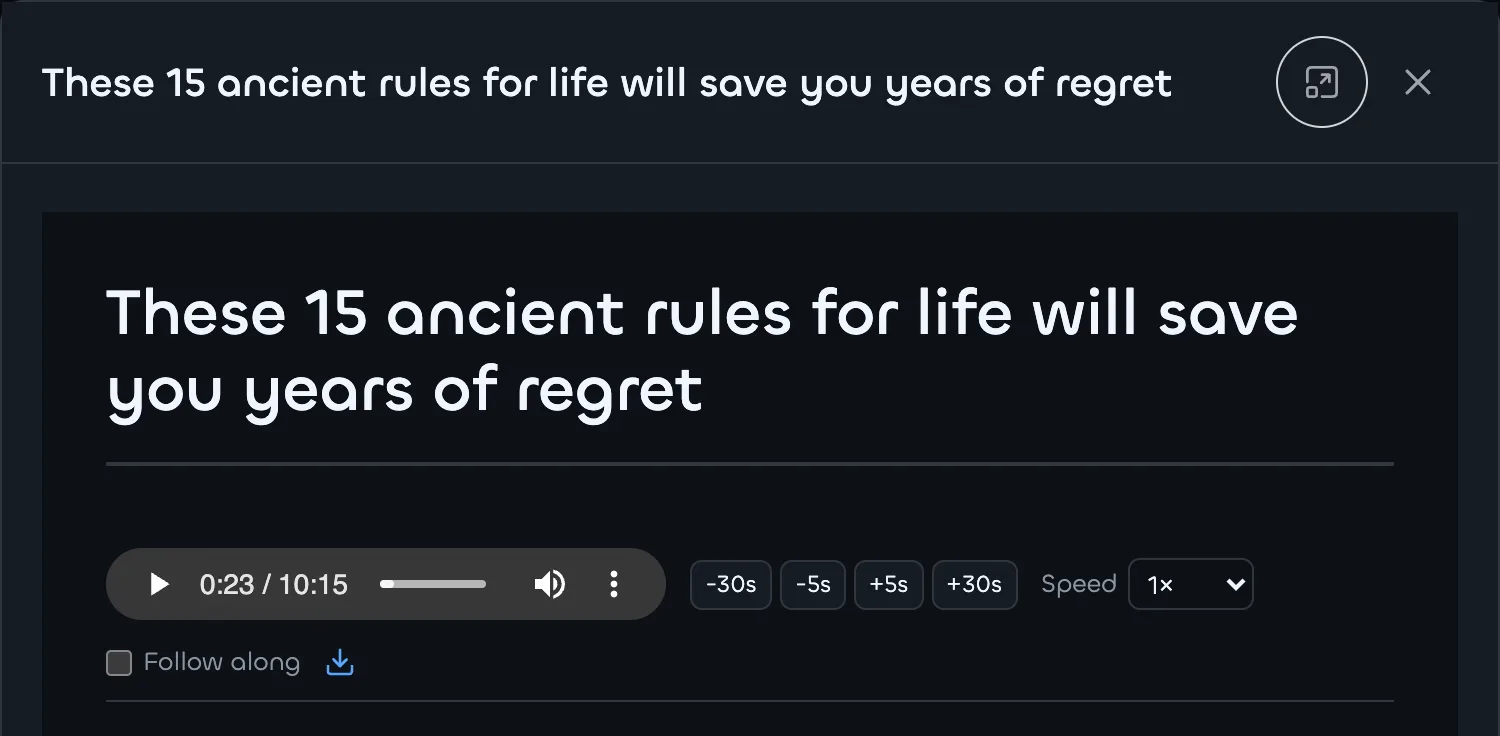 Listen to Your Articles