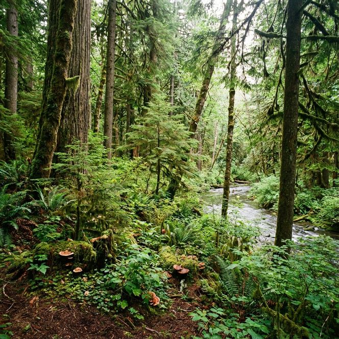A lush green forest representing the environmental impact of Linkflare Pro